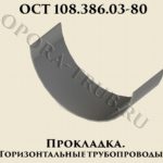 Прокладка для подвесок горизонтальных трубопроводов ОСТ 108.386.03-80