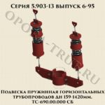 Подвеска пружинная вертикальных трубопроводов ТС-690.00.000 СБ серия 5.903-13 выпуск 6-95