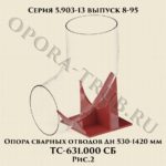 Опора сварных отводов Дн 530-1420 мм ТС-631.000 СБ серия 5.903-13 выпуск 8-95 рис.2