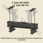 Крепление к балкам перекрытия на подвесках тип КБП1 Т-ММ-08-2009